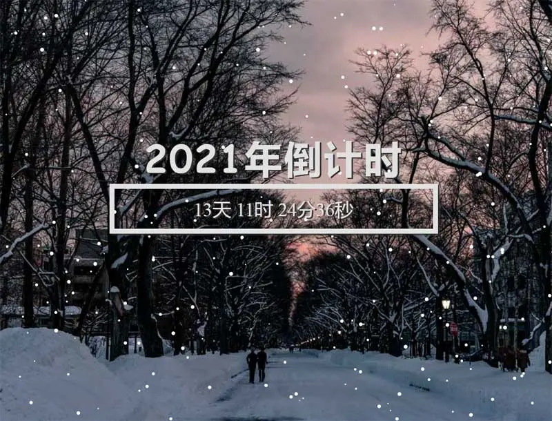 亲测|canvas下雪主题新年倒计时特效素材下载