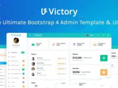 Victory v1.1.1 – Bootstrap 4 后台模板（免费分享）【仅作推荐】