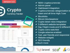 Crypto Currency Tracker v7.1 – PHP加密货币实时**，图表，新闻，ICO等 免费分享