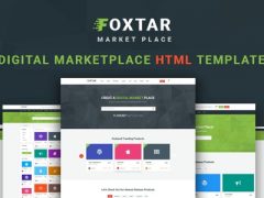 Foxtar – 适用于数字市场（商城）HTML模板+免费分享